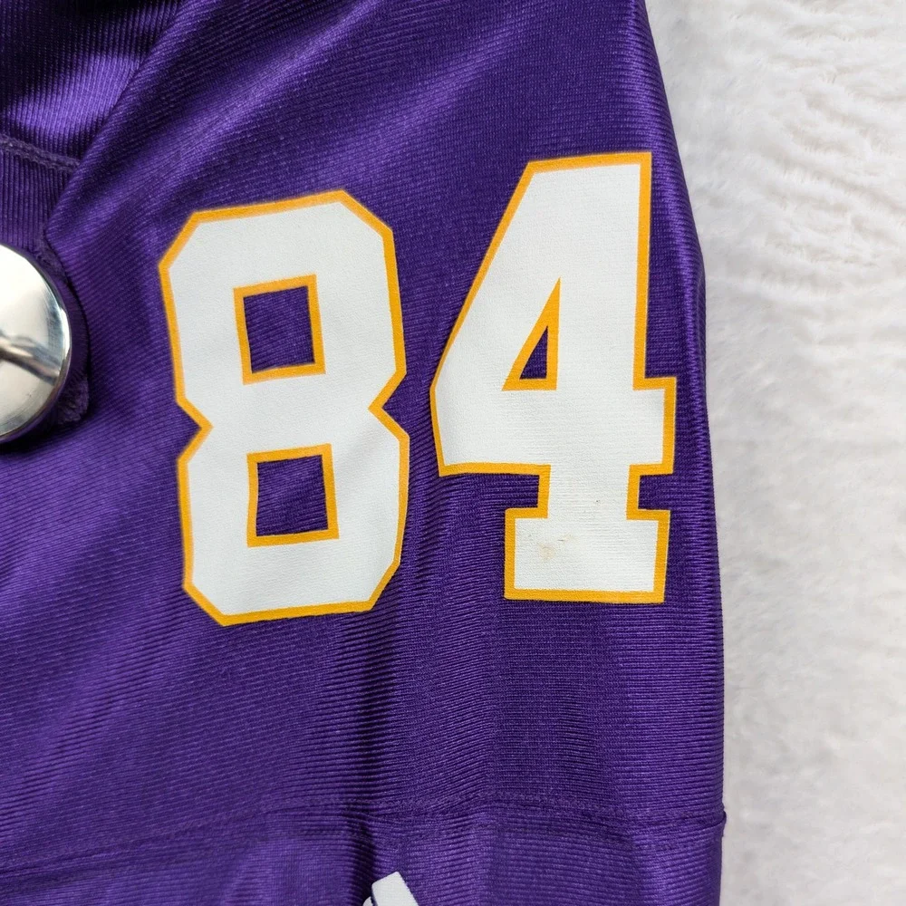 VTG Adidas Randy Moss Jersey Men's L Purple Nylon Minnesota Vikings Football 90s